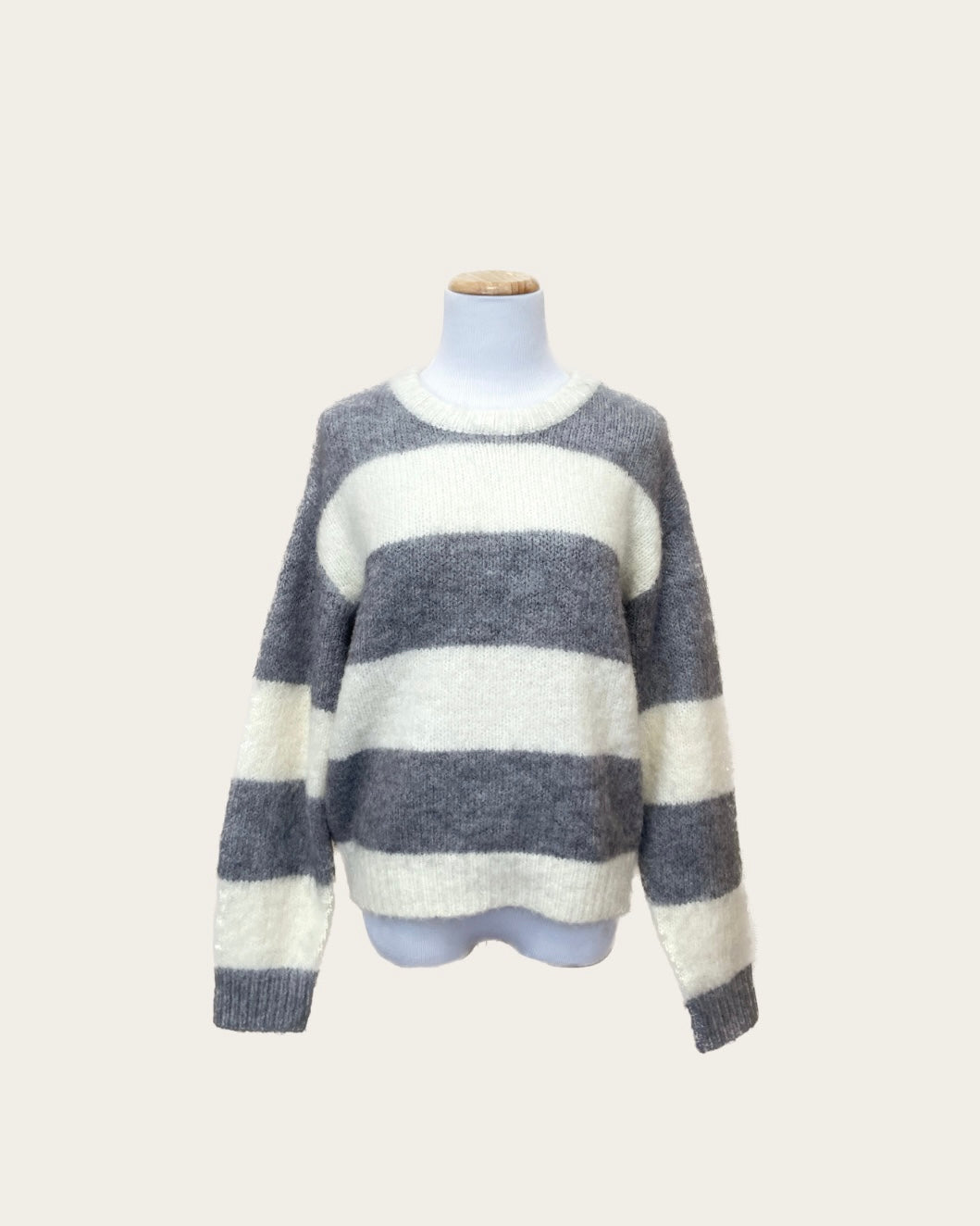Wool Striped Loose-fit Sweater