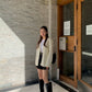 Gold-button Knit Cardigan