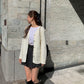 Gold-button Knit Cardigan
