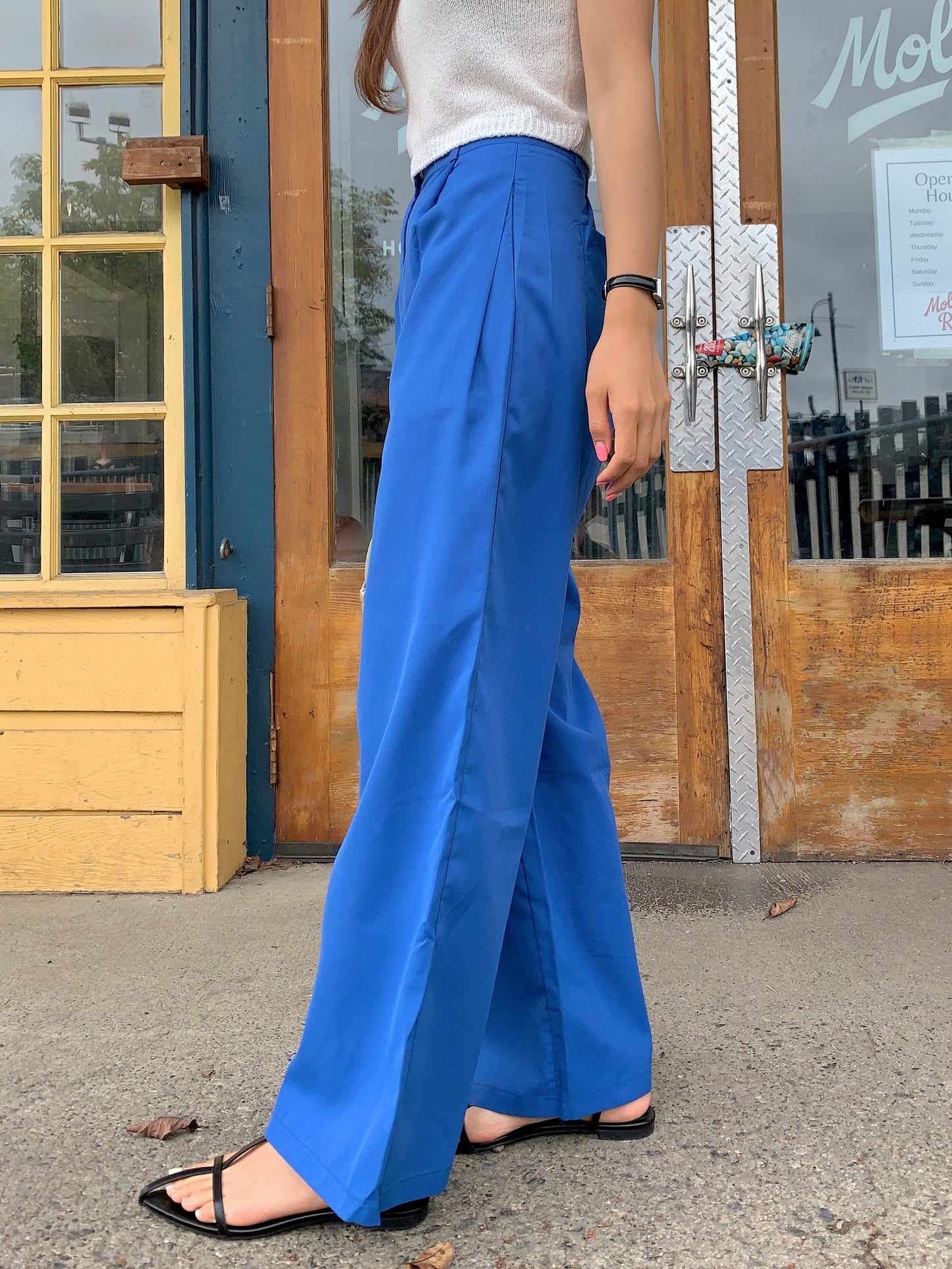 Simple Wide Pants (with elastic band)