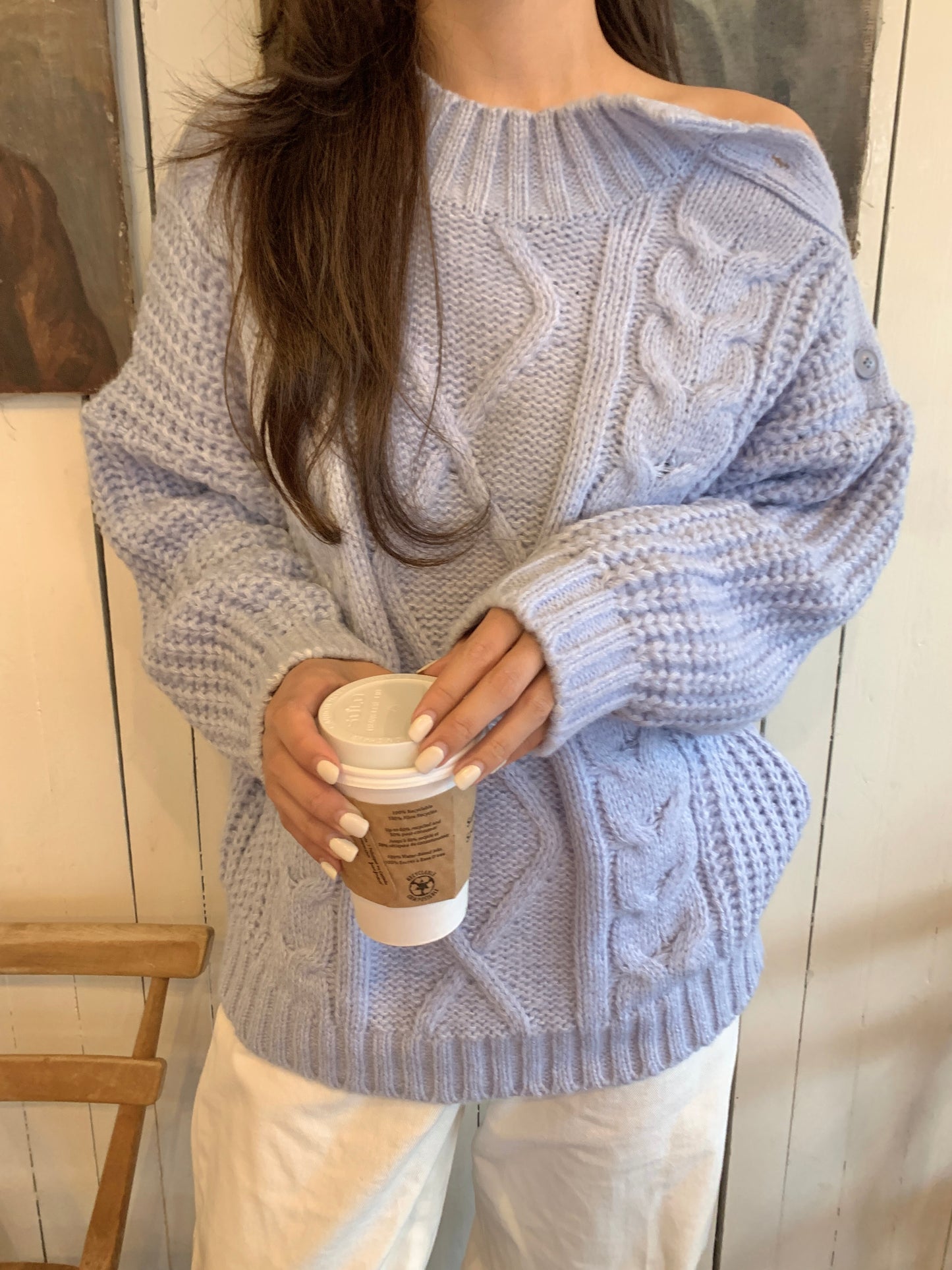 Twisted Button Sweater