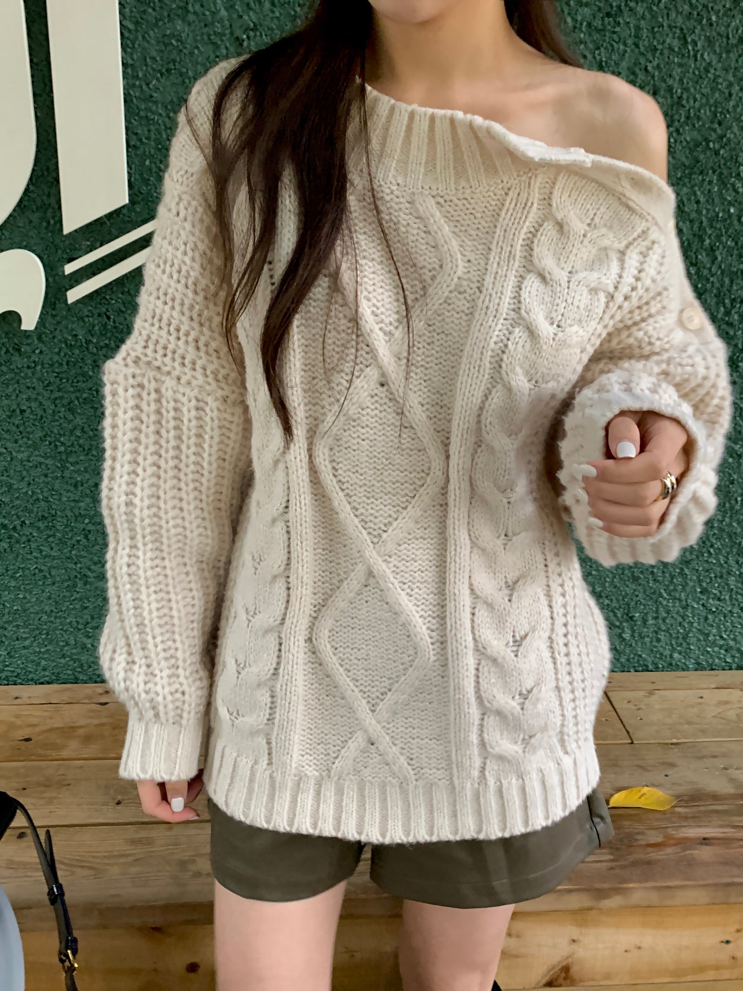 Twisted Button Sweater
