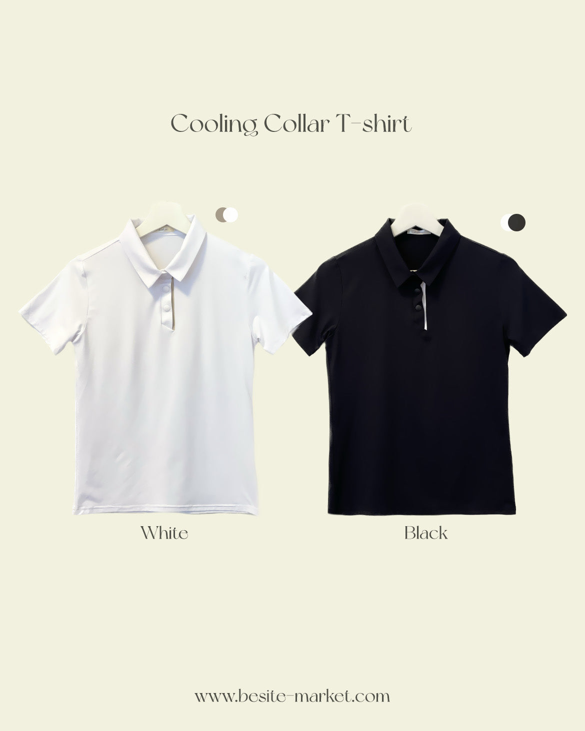 (Golf wear) Cooling Collar T-shirt