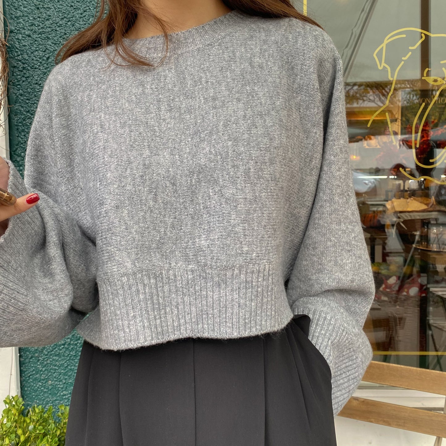 Soft Cropped Knit Top