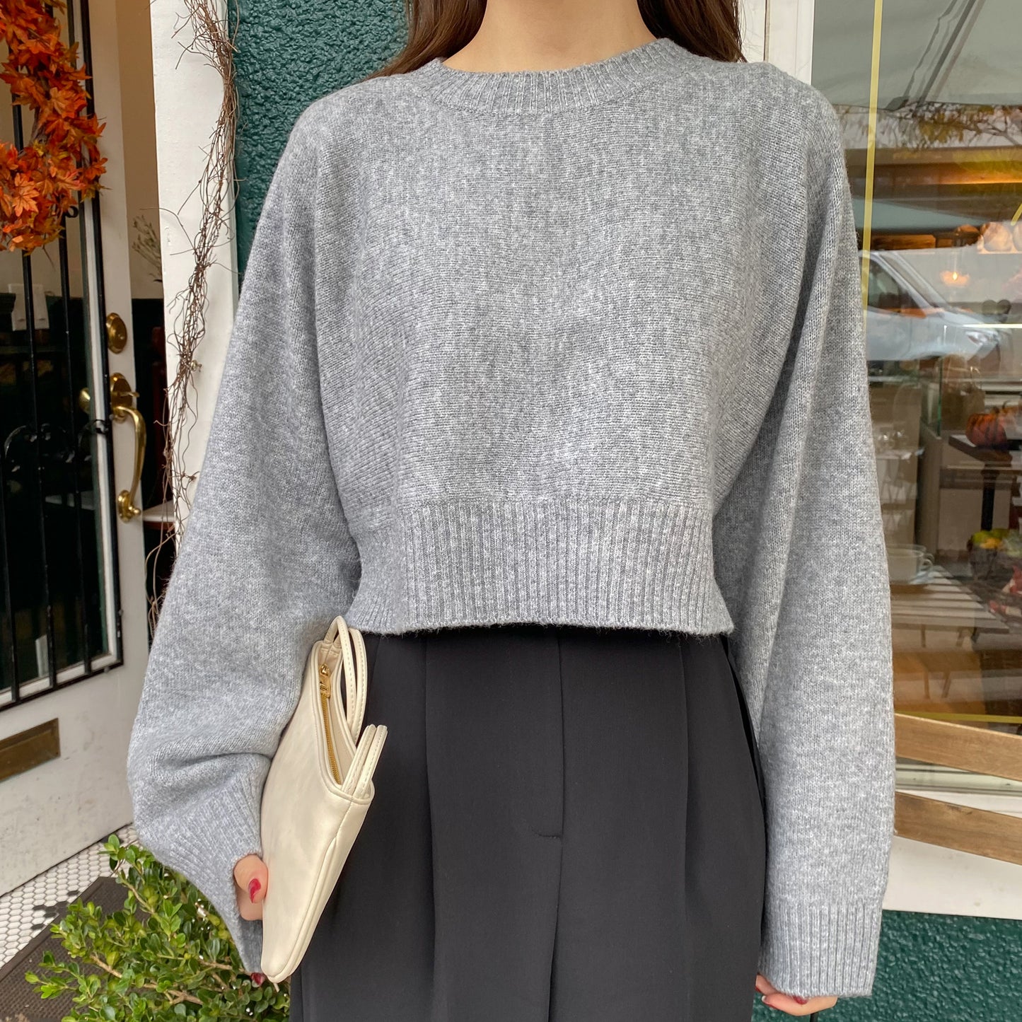 Soft Cropped Knit Top