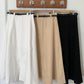 (3 color) Belted A-line Long Skirt (44-66)